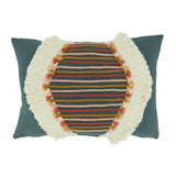 Throw Pillow With Fringe Lace Design