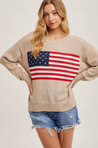 American Flag Knit Sweater