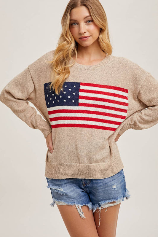 American Flag Knit Sweater