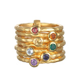 Multi-Band 7 Chakra Gemstone Ring