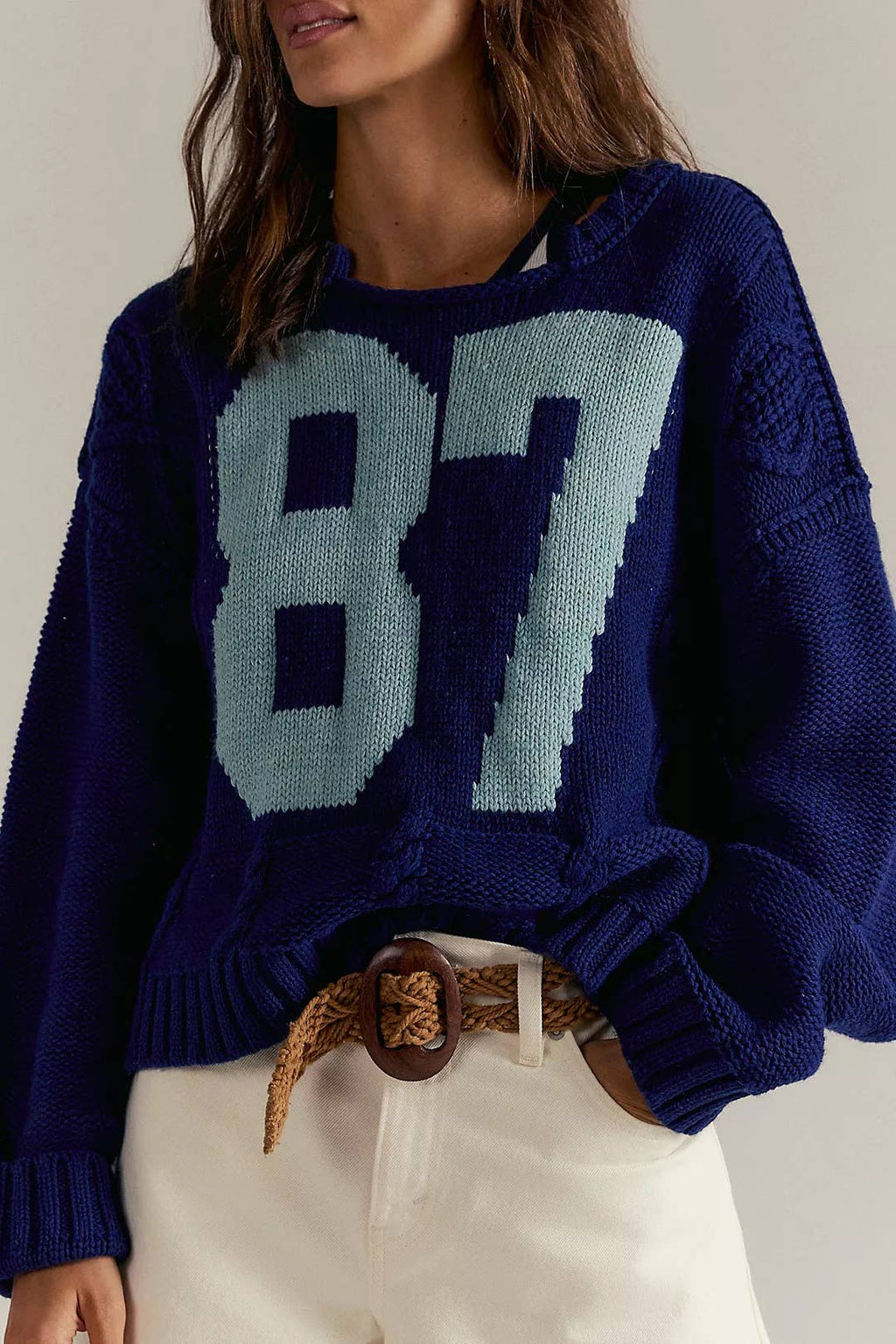 '87' Thick Knit Sweater
