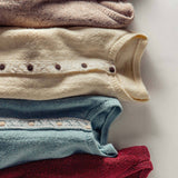 Lace Trim Wool Blend Cardigan
