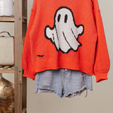 Halloween Spooky Face  Ghost Knit