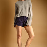 J7541   BUTTON FRONT EASY KNITTED CARDIGAN