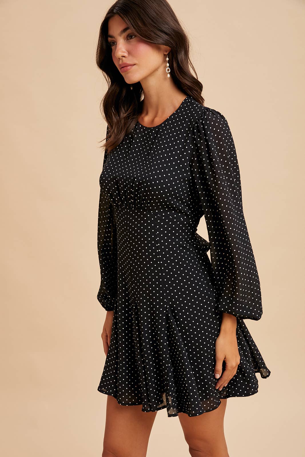 Polda Dot Flared Mini Dress