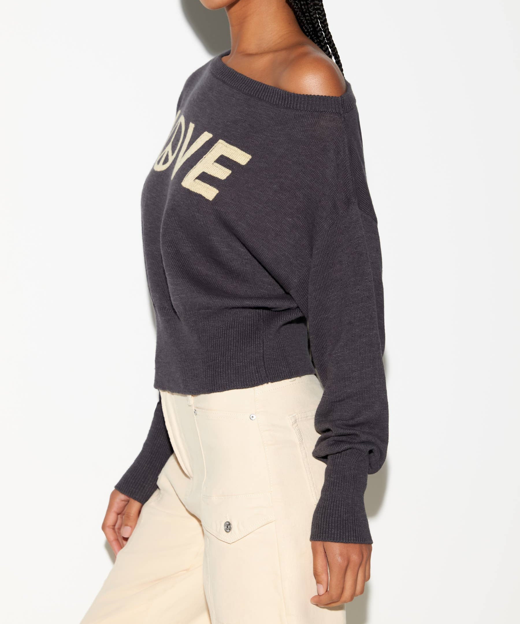 Love Off Shoulder Sweater
