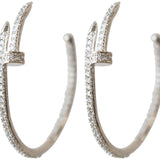 Emma Nail CZ Hoop Earrings