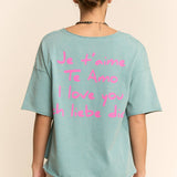 Garment-Wash Love Graphic Tee