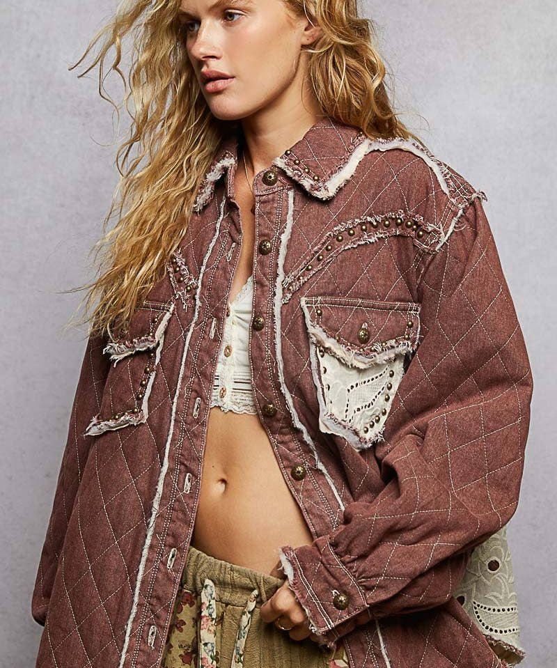 Lace Paneled Jacket