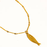 Coralie 18K Gold Non-Tarnish Fish Pendant Chain Necklace