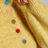 Chic Collar Button Knit Cardigan Cozy Oversized Sweater SALE