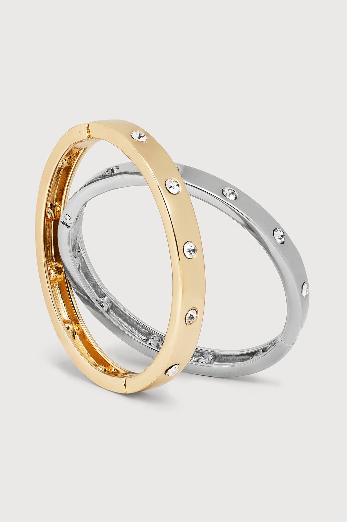 Studded Hinged Bangle Bracelet