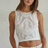 See-Through Jacquard Tank Top