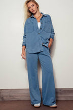 Relaxed Wide Leg Drawstring Pants