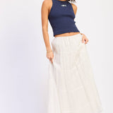 RACER BACK TANK TOP WTIH BEADING