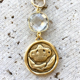 Queen Bee Pendant on Pearl Chain Necklace