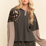 Star & Peace Patchwork Hoodie