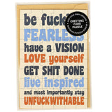 Be Fearless Puzzle Card