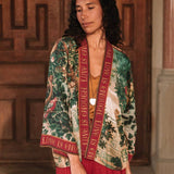 Wildheart Pixie Duster Crop Kimono w/ Unicorn & Castle
