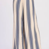 STRIPED WIDE LEG PANTS
