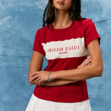 "AMERICAN CLASSIC" ROUND NECK CONTRAST DETAIL BABY TEE