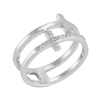 Silpada 'True Faith' Sterling Silver White CZ Ring