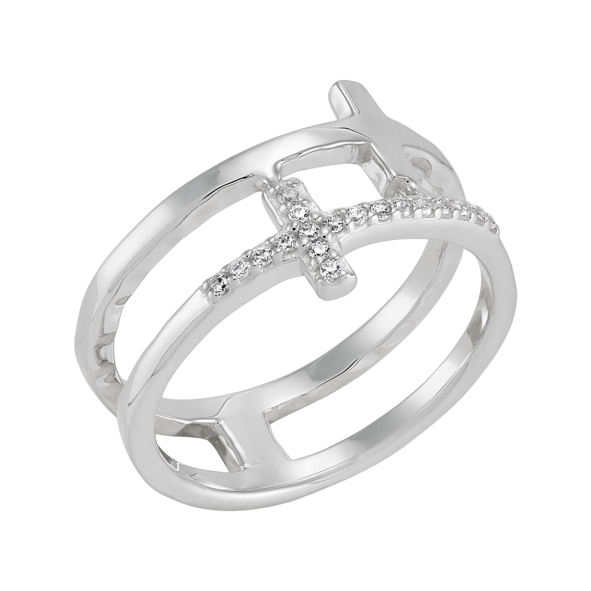 Silpada 'True Faith' Sterling Silver White CZ Ring
