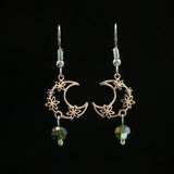 Floral Moon Earrings