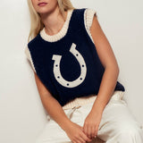 Horseshoe Knit Sweater Vest