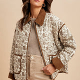Collared Quilted Puffer Jacket