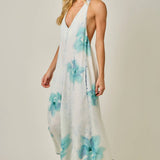 61370 Printed Tencel Culotte Jumpsuit