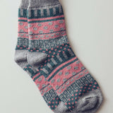 Colorful Fair Isle Knit Socks