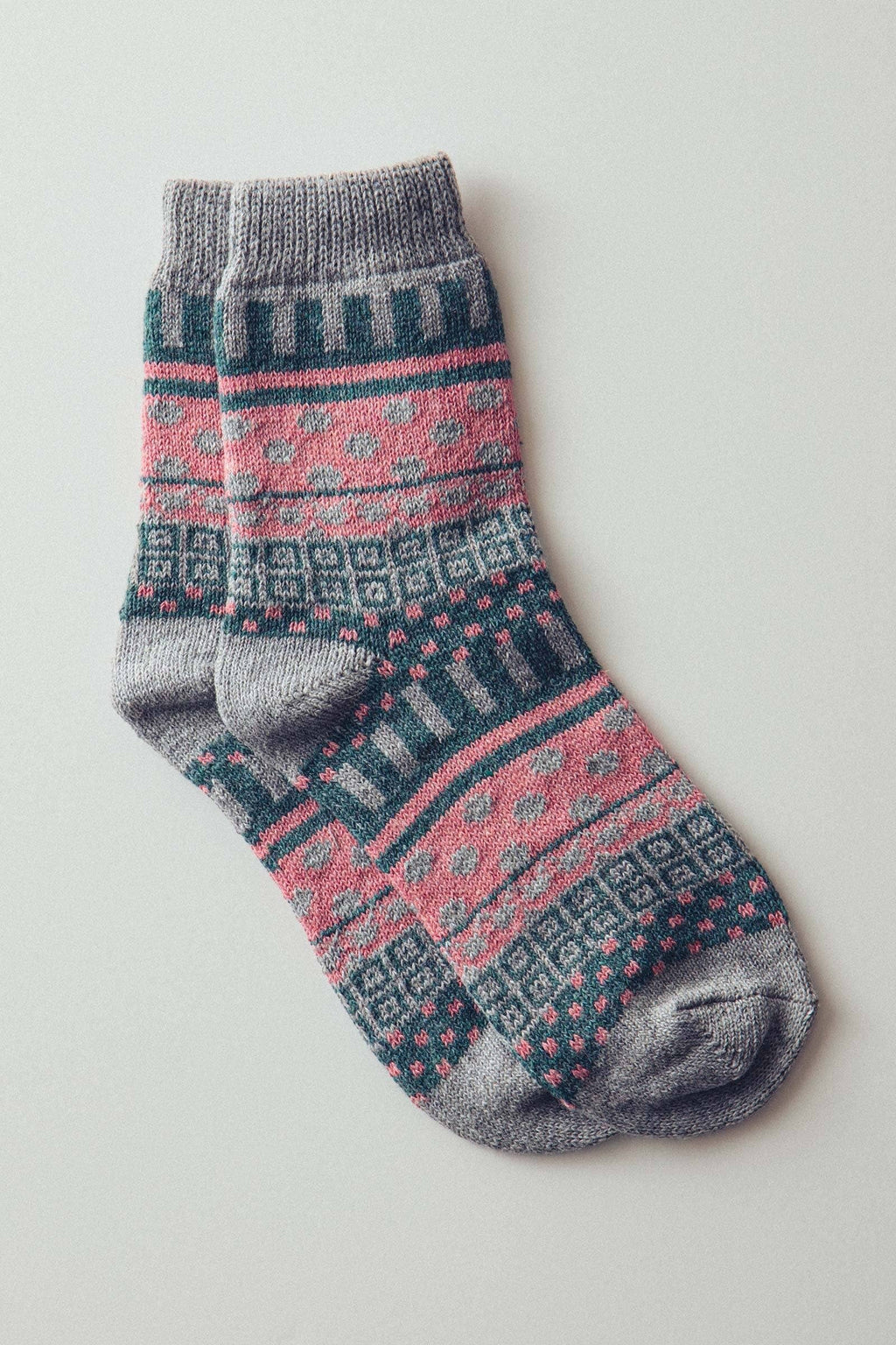 Colorful Fair Isle Knit Socks