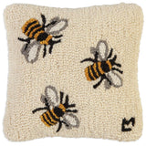 Three Bees Wool Pillow