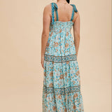 Border Print Maxi Dress
