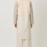 61307 Color Blocked Long Coat