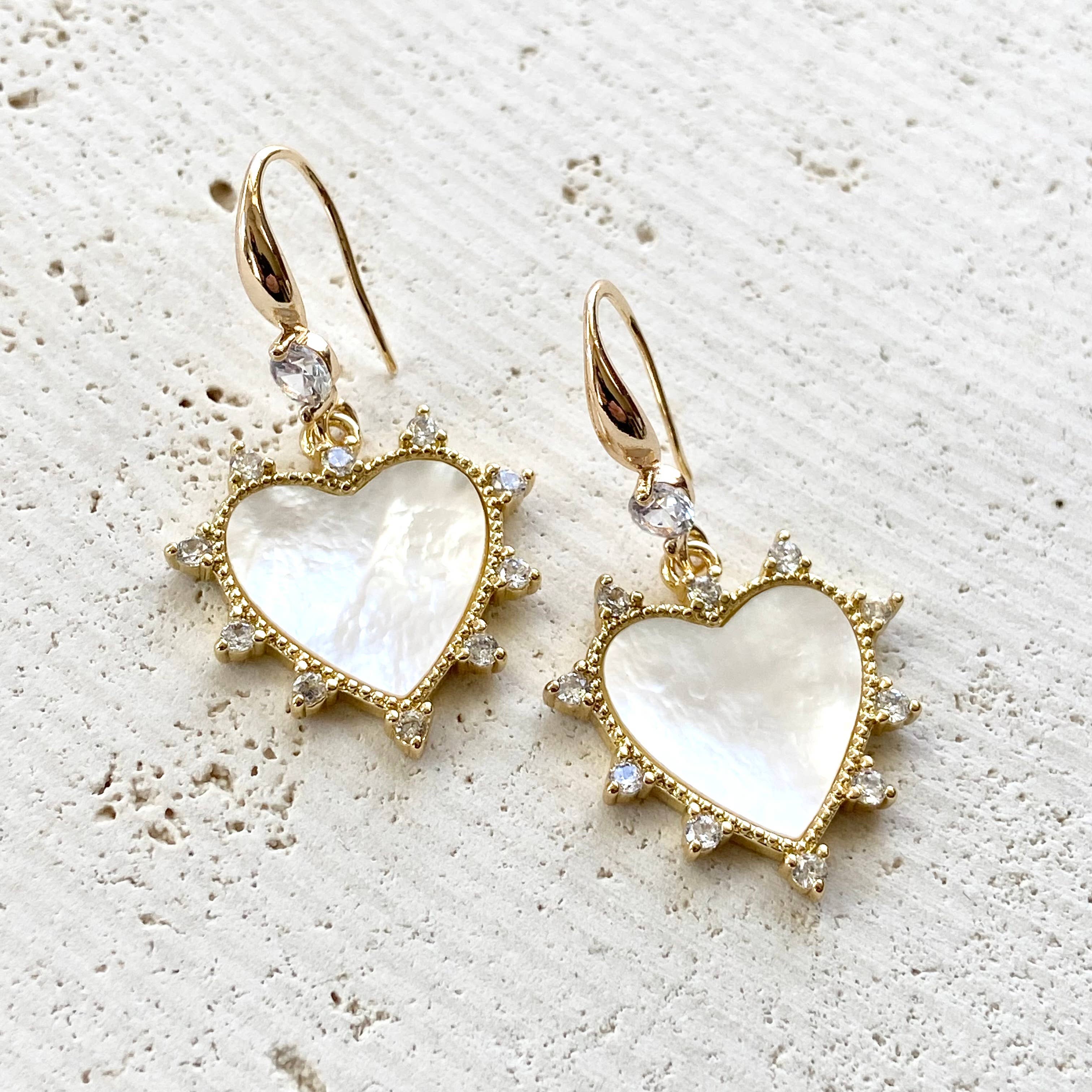 Large Shell Pearl Earrings