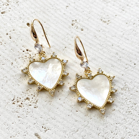 Large Shell Pearl Earrings