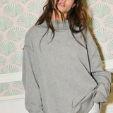 IT2594-3 | Vintage Wash Print Oversized Sweatshirt