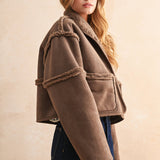 Suede & Sherpa Reversible Jacket