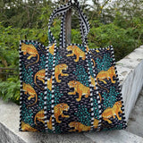Tiger Pattern Cotton Tote Bag