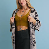 Aztec Soft Knit cardigan with Tribal Print - Western Vibe 🌵