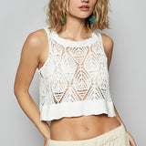 Sleeveless Crochet Crop Top