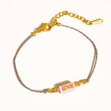 Sunkiss 18K Gold Non-Tarnish Love Braided Bracelet