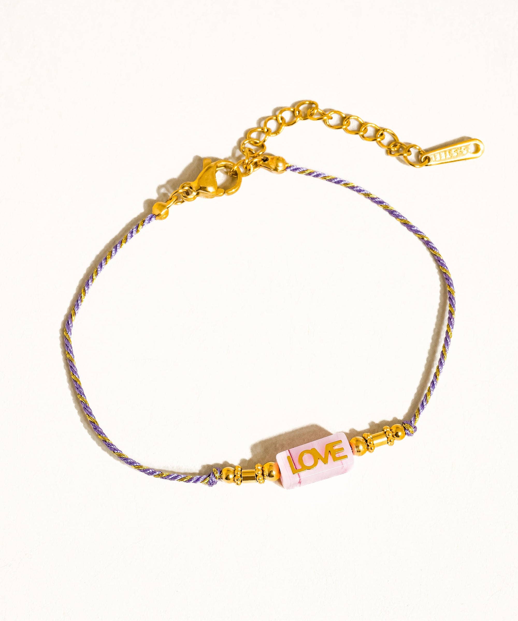 Sunkiss 18K Gold Non-Tarnish Love Braided Bracelet