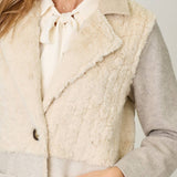 61307 Color Blocked Long Coat