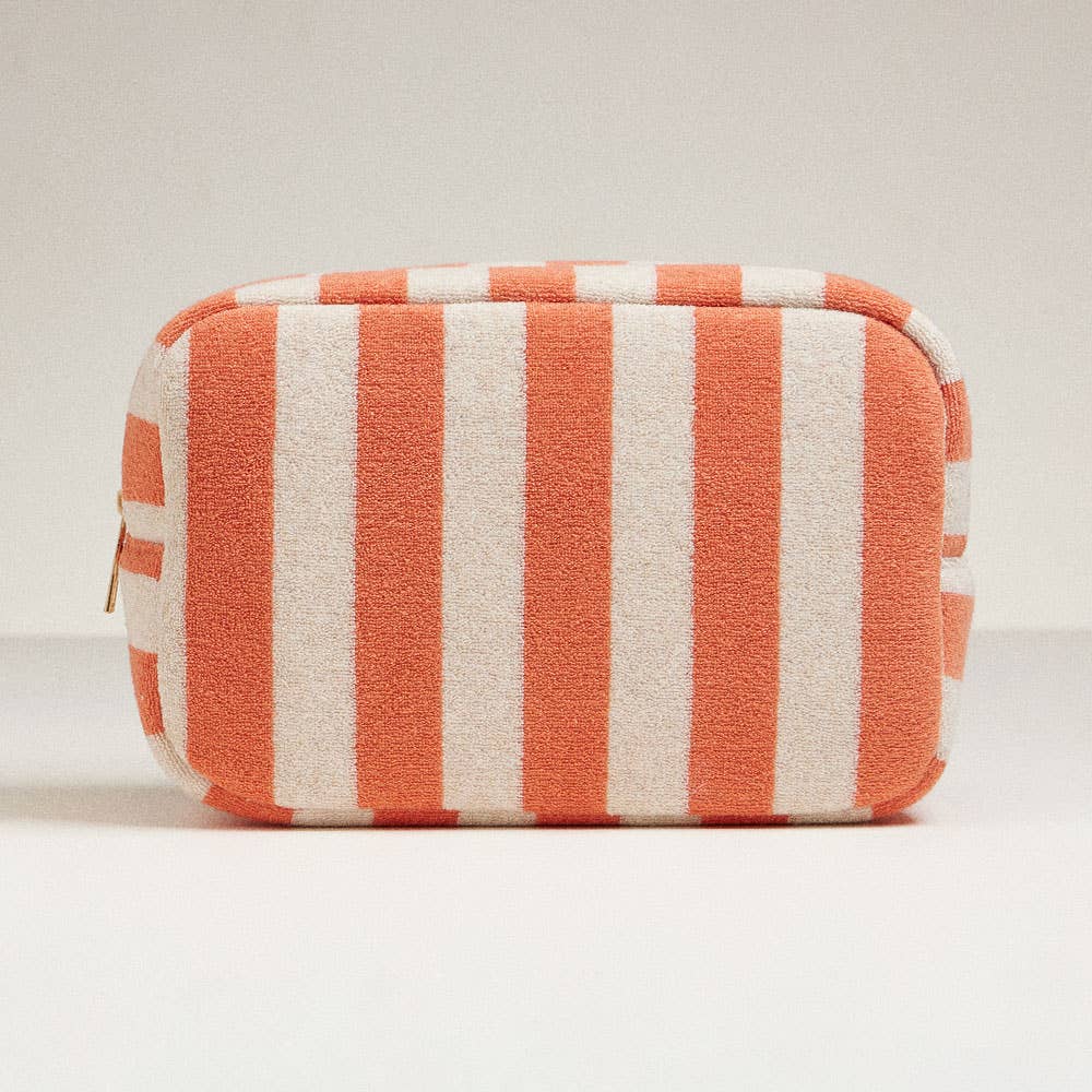 Striped Pattern Makeup Bag