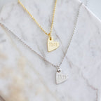 11:11 Stamped Heart Necklace