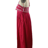 Goldfish Embroidered Strappy Maxi Dress