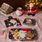 Christmas Whimsy Santa Cheese Board & Knife Set